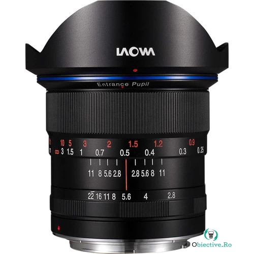 Obiectiv Manual Venus Optics Laowa Zero-D 12mm f/2.8 Negru pentru Canon EF