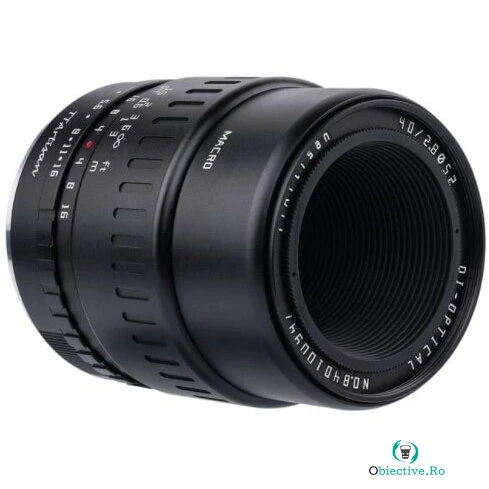 TTArtisan Obiectiv Manual TTArtisan, 40mm, F2.8, Macro, pentru FujiFilm FX-mount, Negru