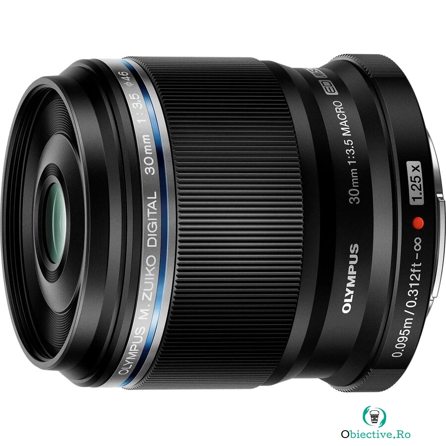 OLYMPUS Obiectiv Olympus M.Zuiko Digital ED 30mm F3.5 Macro, MFT, Negru la 1,921.99 lei ron
