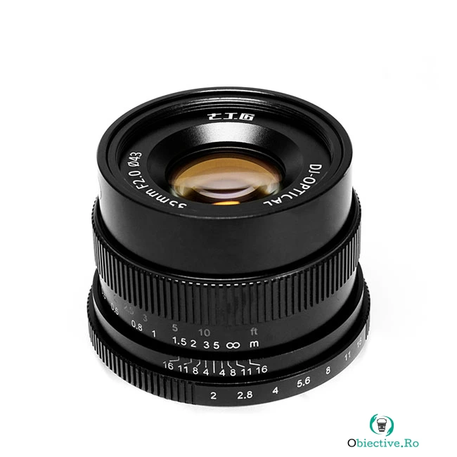 Obiectiv manual 7Artisans 35mm F2.0 negru pentru Canon EF-M la 790.00 lei ron