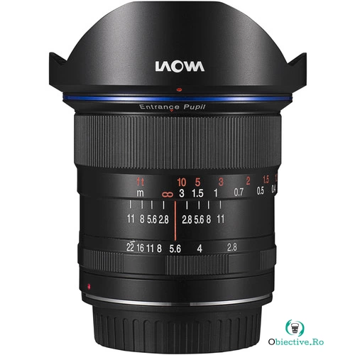 Obiectiv Manual Venus Optics Laowa Zero-D 12mm f/2.8 Negru pentru Nikon F