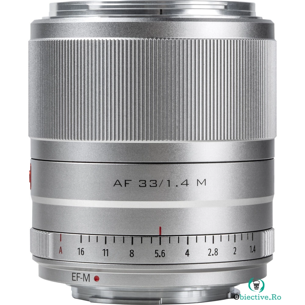 Obiectiv Auto VILTROX STM 33mm F1.4 pentru Canon EF-M mount (Silver)
