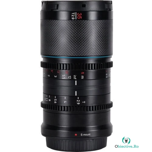 Sirui Obiectiv Manual Sirui Saturn Anamorphic 1.6x 35mm T2.9 FF Carbon Fiber Sony E-Mount Blue Flare