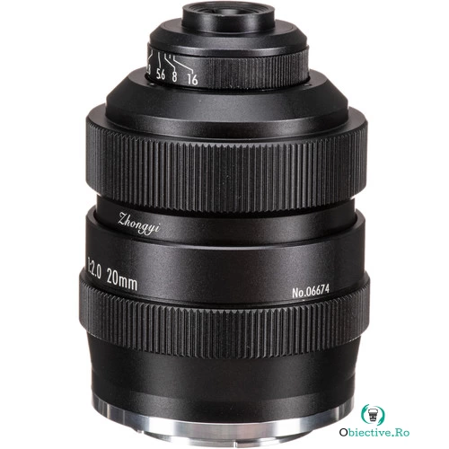 Obiectiv manual Mitakon 20mm F2. pentru camerele cu montura FujiFilm X-mount