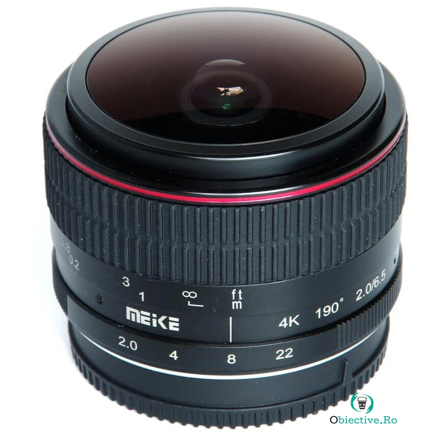 Meike Obiectiv manual Meike, 6.5mm, F2.0, Fisheye, pentru FujiFilm FX-mount, Negru