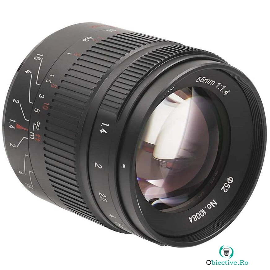 7Artisans Obiectiv manual 7Artisans 55mm F1.4 Mark II negru pentru Sony E-mount