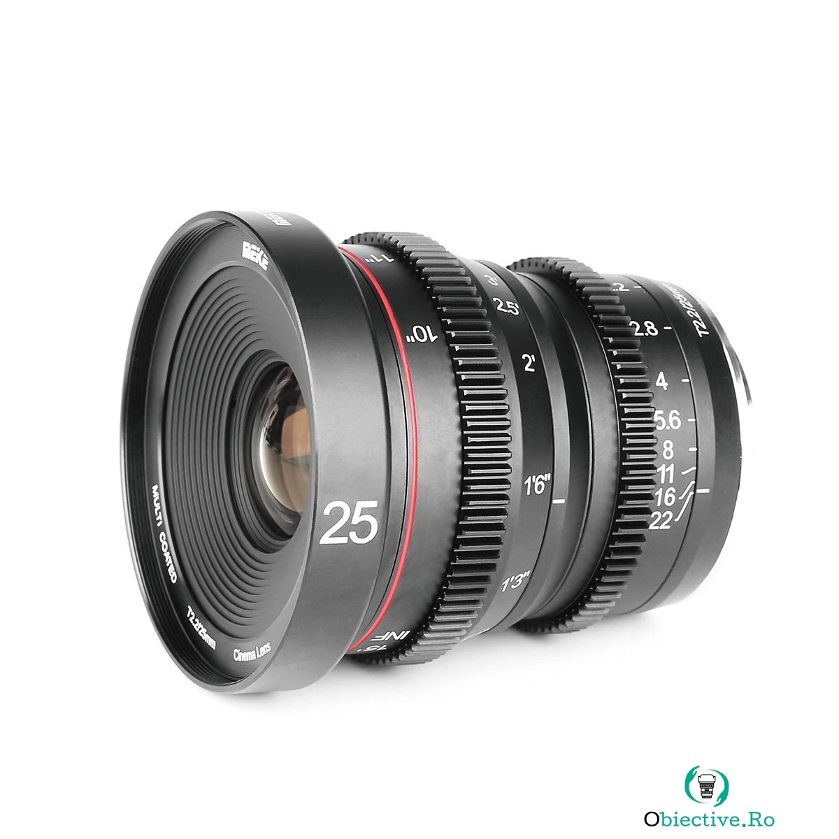 Obiectiv manual Meike 25mm T2.2 Cine pentru FujiFilm FX-mount la 1,763.00 lei ron